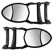 2x Caravan Towing Mirrors Car Van Blind Spot Flat Glass Dual Lens Pair