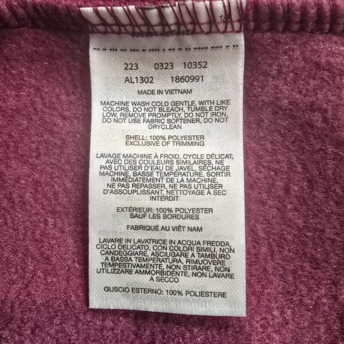 COLUMBIA Women's Benton Springs Snap-Front Fleece Pullover Purple Size L - Picture 7 of 7