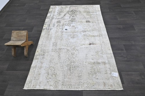 Oushak Turkish Vintage Rug 4x7 Kilim Rug Anatolian Handmade Boho Decor BEIGE