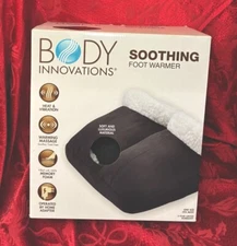Body Innovations Soothing Foot Warmer Color Black, One Size Fits Most, Brand New