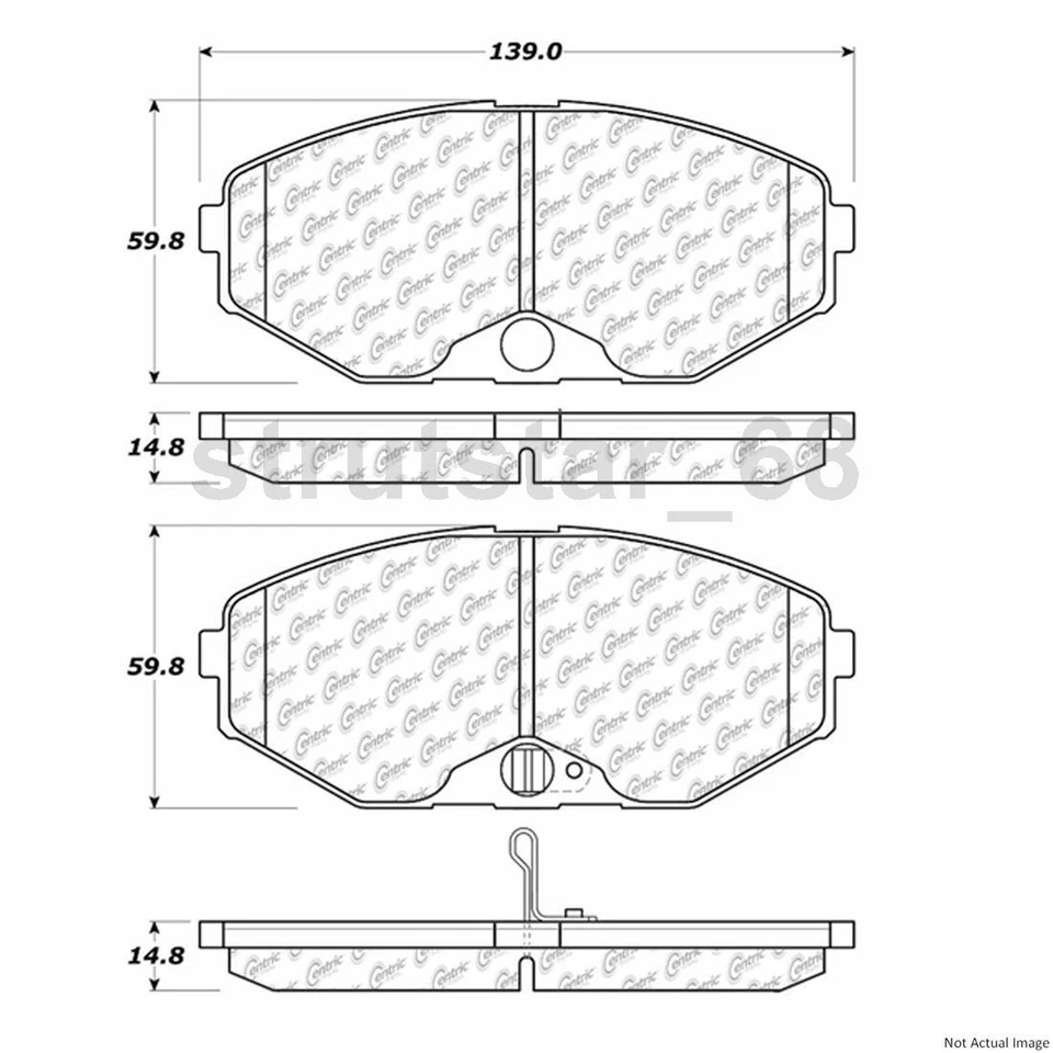 2 pastillas de freno delanteras y traseras para INFINITI J30 3,0 L INFINITI Q45 4,5 L Foto 4 de 4