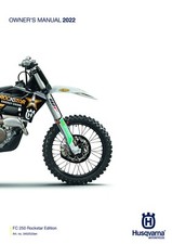 Husqvarna Owners Manual Book Guide 2022 FC 250 Rockstar Edition US