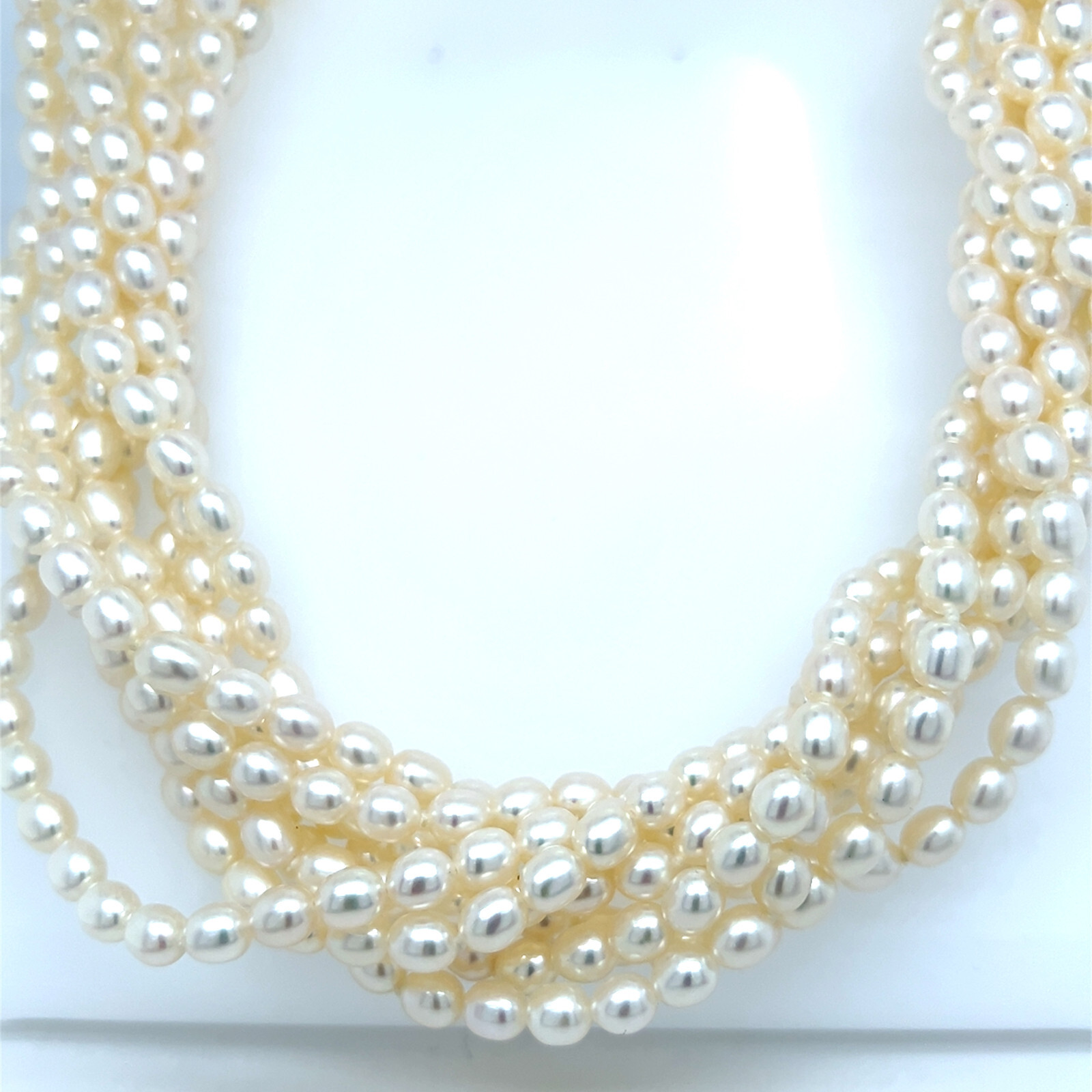 Vintage Tiffany & Co. Twisted Freshwater Pearl Necklace in 18K Yellow