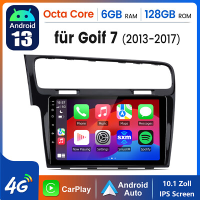 6GB+128G Carplay Für Golf VII 7 2013-2017 Autoradio Android 14 GPS Navi DAB+ USB