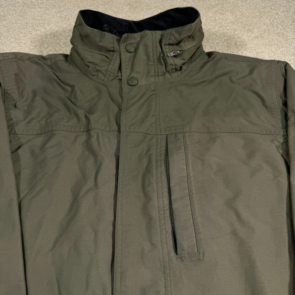 LL Bean Jacket Men Large Green Black 3 in 1 Coat Lined Outdoor Heavy Zip Winter - Image 3 of 4