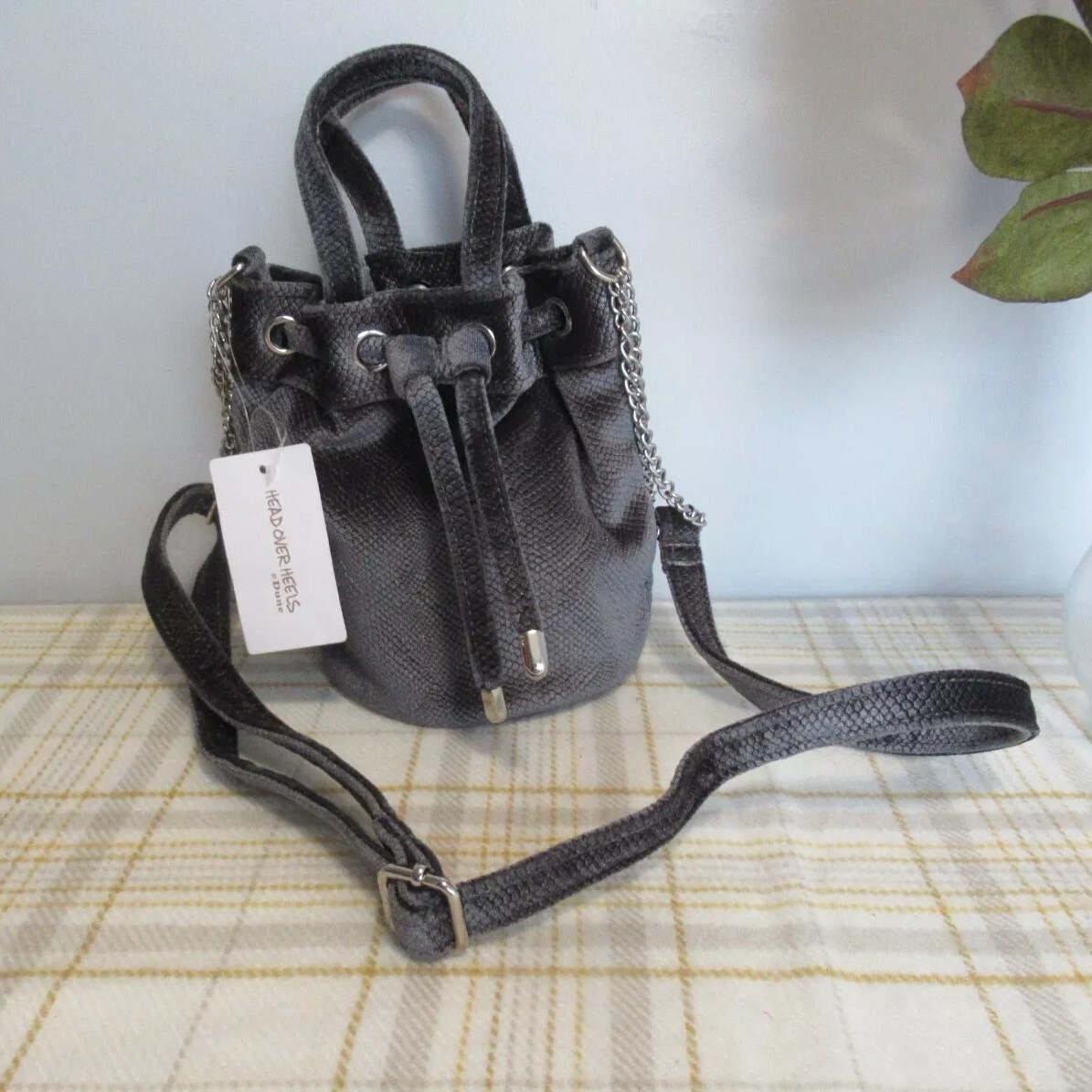 Mini Fur Bucket Bag Grey Bucket Bag MINI STUCCO GRAY Furla Sfera