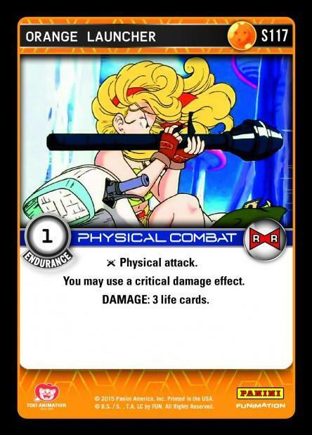 DBZ Dragon Ball Z TCG Card Panini Evolution S117 Orange Launcher