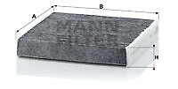 Mann-Filter CUK 1827 Filter, Innenraumluft FÜR Daihatsu Fiat Hino Maruti Suzuki
