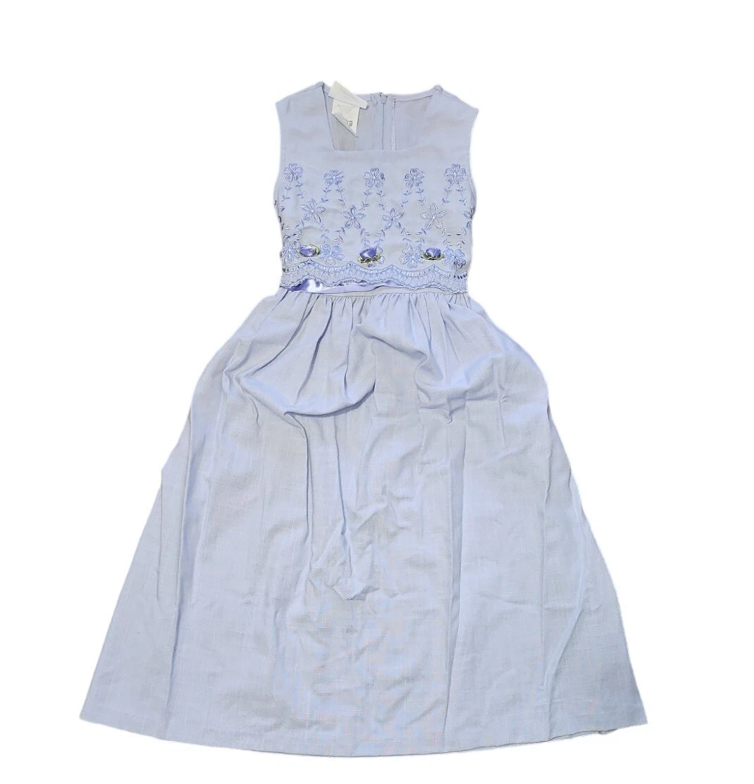 Bonnie Jean Girls Eatser Dress Size 7 Light Blue