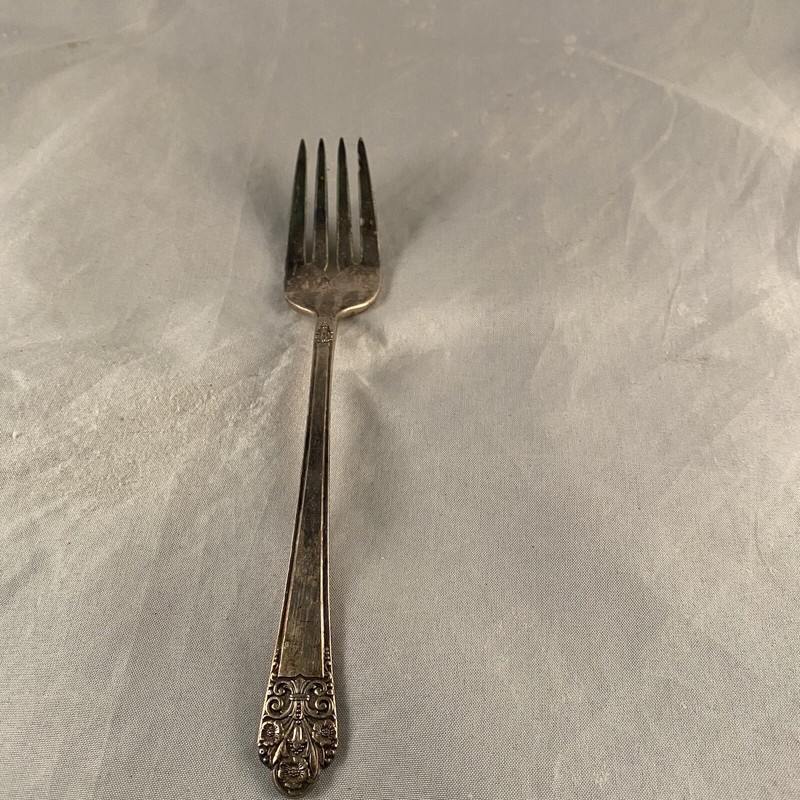 Rogers Silverplate Silver Plated Salad Fork Precious Pattern 