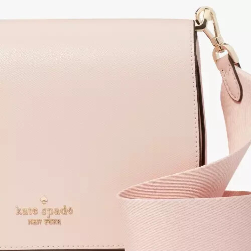 Kate Spade Madison Saddle Bag Light Pink Saffiano Leather Purse