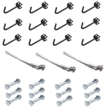 Mobile Home Part Set of 12 J-Hook Concrete Anchors; 8’ Tie Down Straps, & Bolts