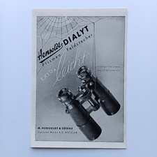1940 Hensoldt Dialyt Feldstecher Optische Werke Wetzlar Werbeanzeige Reklame