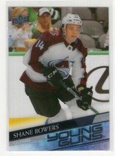 2020-21 UPPER DECK #240 YOUNG GUNS ROOKIE RC CARD CLEAR CUT SHANE BOWERS - AVS !
