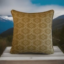 A 16 Inch cushion cover in Laura Ashley Norton Gold fabric