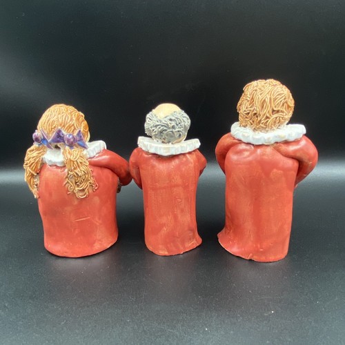 3 Vintage Studio Art Pottery Christmas Choir Figurines - Picture 3 of 12