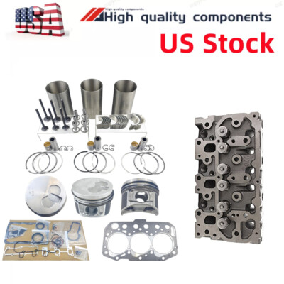 Overhaul Rebuild Kit+Complete cylinder head for Yanmar 3TNM74F Engine