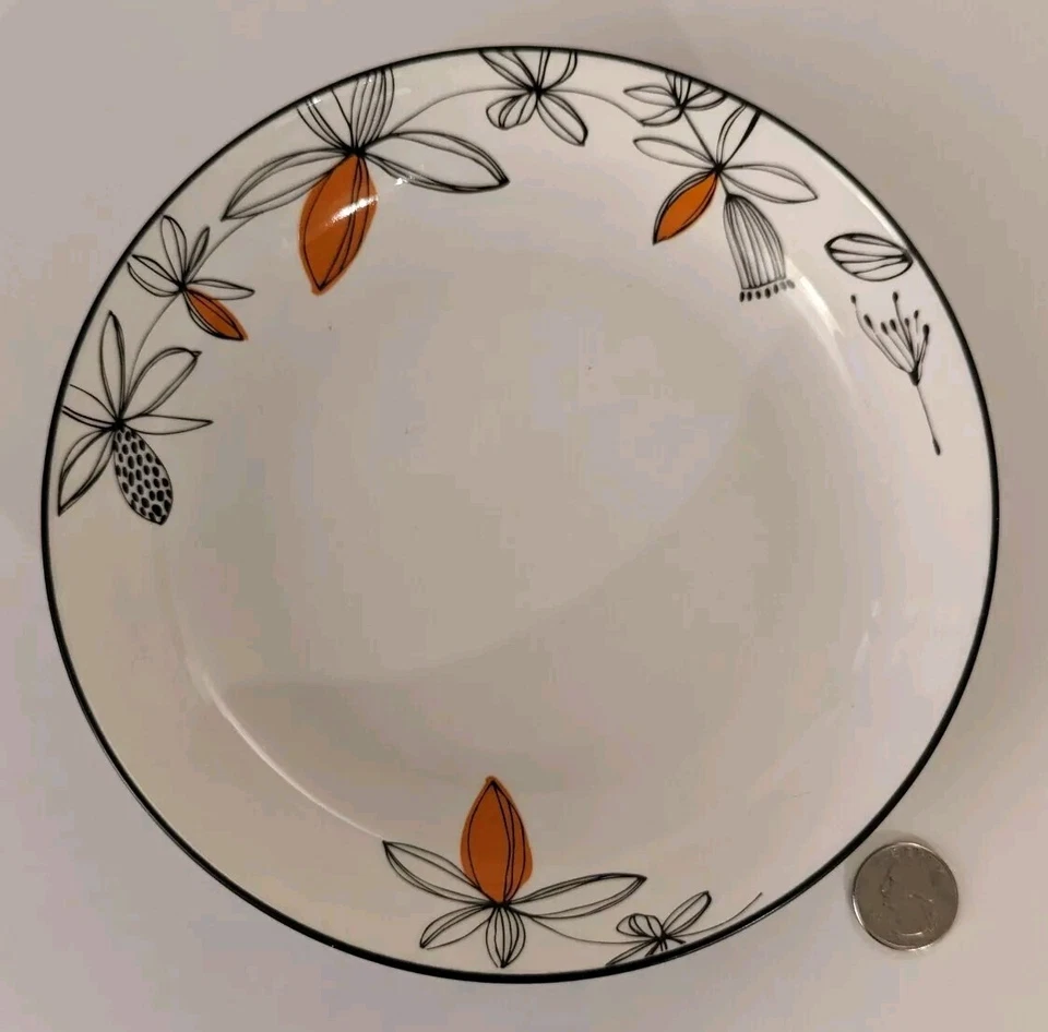 Juego 4 cuencos de cerámica de 8" diseño floral de arroz o fideos asiáticos de alta temperatura Arst Foto 4 de 4