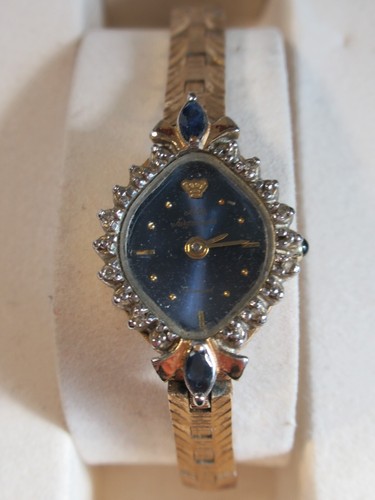 Original Box Jules Jurgensen Watch Diamond Sapphire Bezel Women's JJ Watch 7112W - Picture 3 of 13