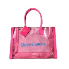 NWT Juicy Couture y2K Neon Pink Clear Tote Bag