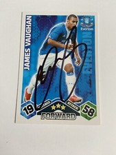 JAMES VAUGHAN - EVERTON FC FOOTBALL SIGNED MATCH ATTAX CARD