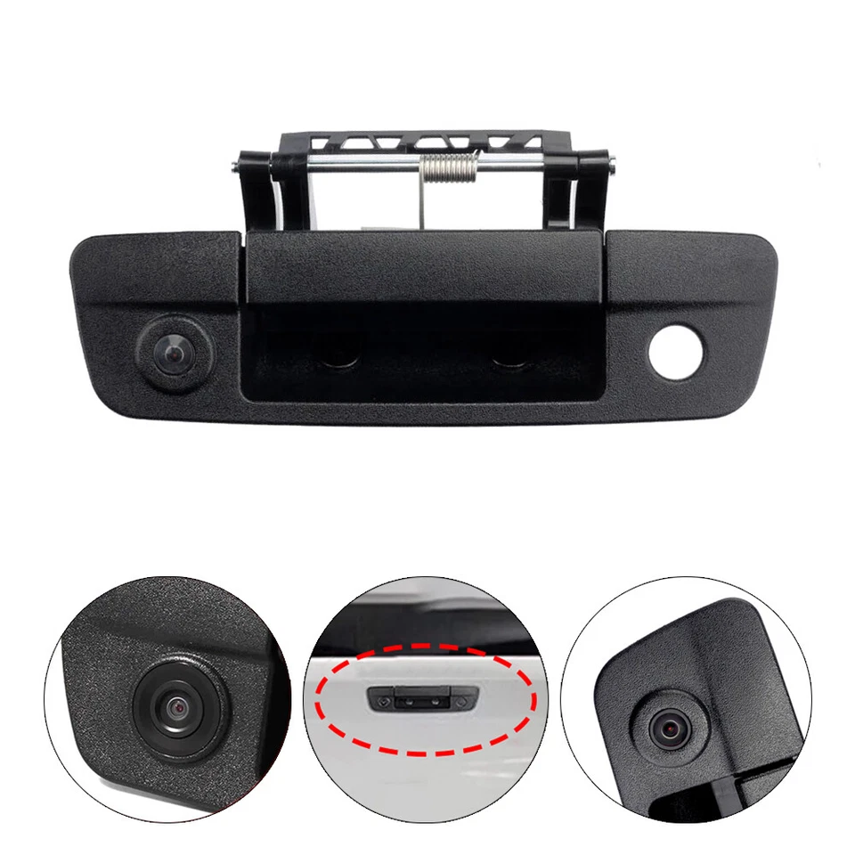 Fits For Ram 1500 2500 3500 Plastic Rear Door Handle With Camera Black Foto 2 de 4