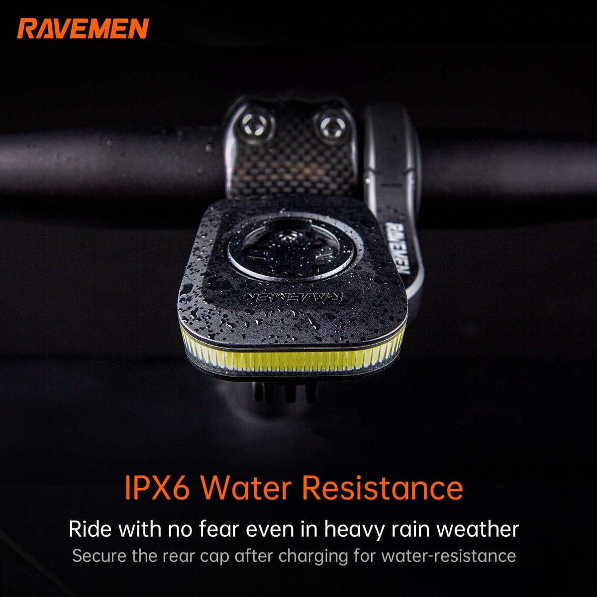 Ravemen FR160 PRO Front Bike Light – 160 Lumens, Compatible With Garmin Mounts
