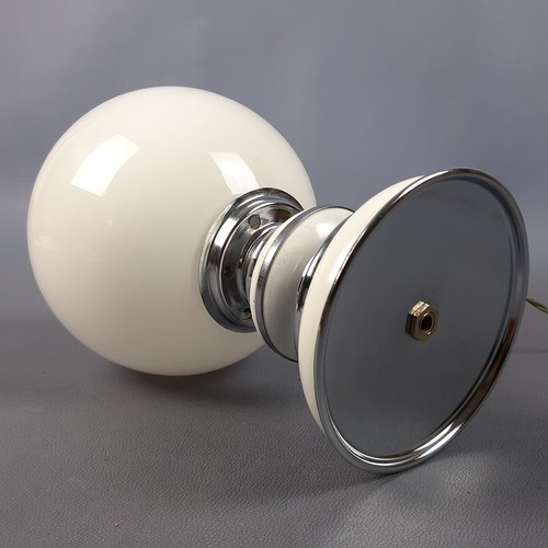 Table Lamp Ball Glass Murano White Design Modern Antiques Italian 1970 - Picture 9 of 12
