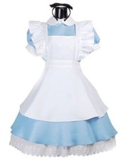 Girls Alice Costume Child Kids Alice In Wonderland Book Day Fancy Dress Outfit