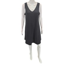 Candace Cameron Bure Women's Everyday Trendy V-Neck Dress Medium Size Black