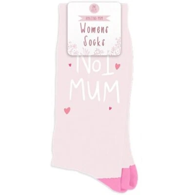 No1 Mum Socks Birthday Christmas Mothers Day Gift Pink 100% Polyester One Size