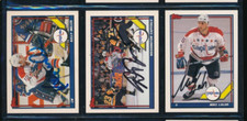 Lot (3) 1991-92 Topps Capitals #342 384 483 Tippett Signed Autograph (FH66)