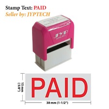 Paid-JYP 4911R Self Inking Rubber Stamp-5/8  x 1-/2   15 x 38 mm 