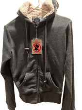 Girls Fleece Sweat Jacket with Hood size small NEW, NWT - Charcoal Gray