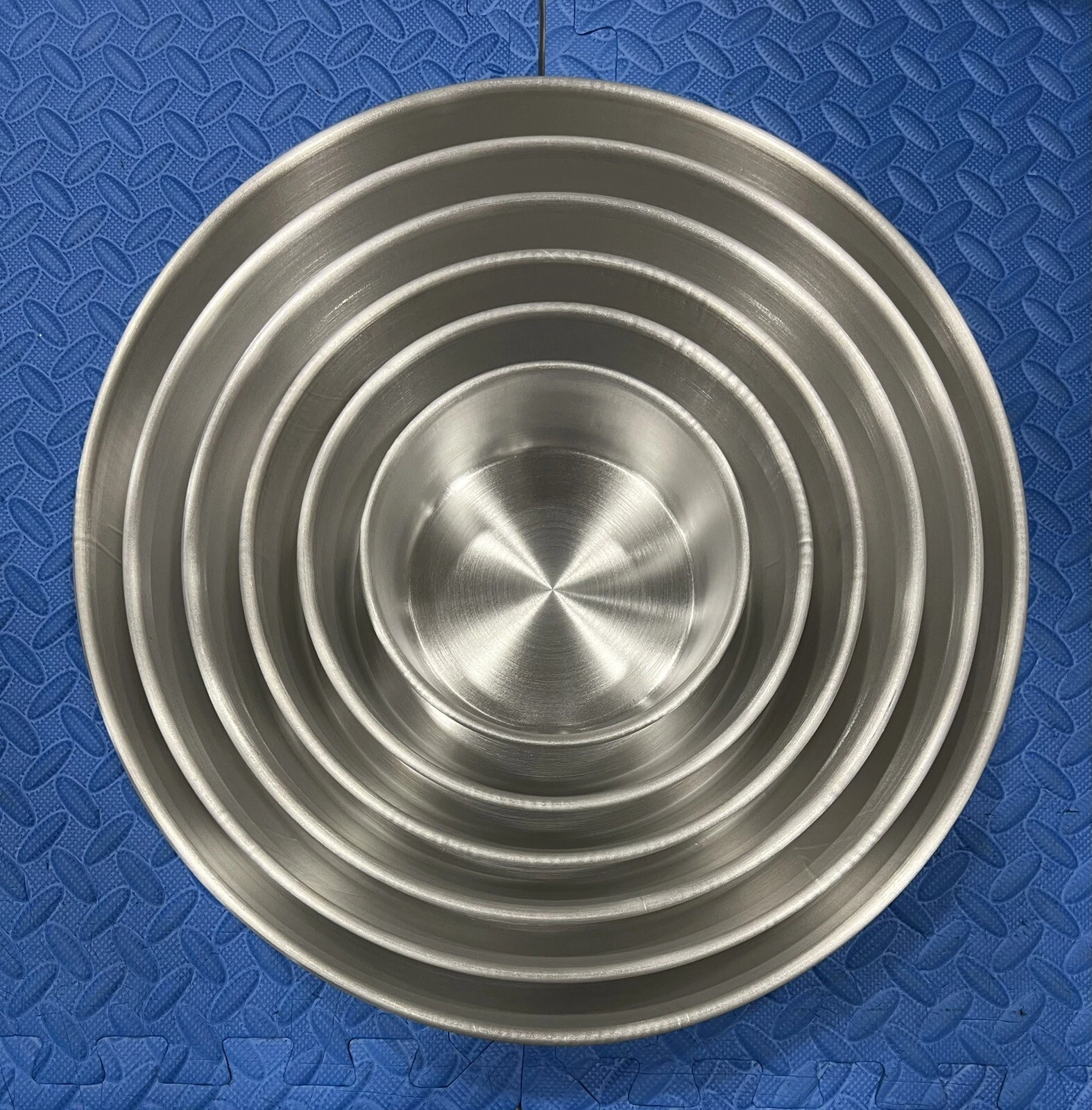 PRO CAKE PAN SET (16,14,12,10,8,6”) x 3” DEPTH ALUMINUM FOR BAKING, C-pics.
Opens in a new window or