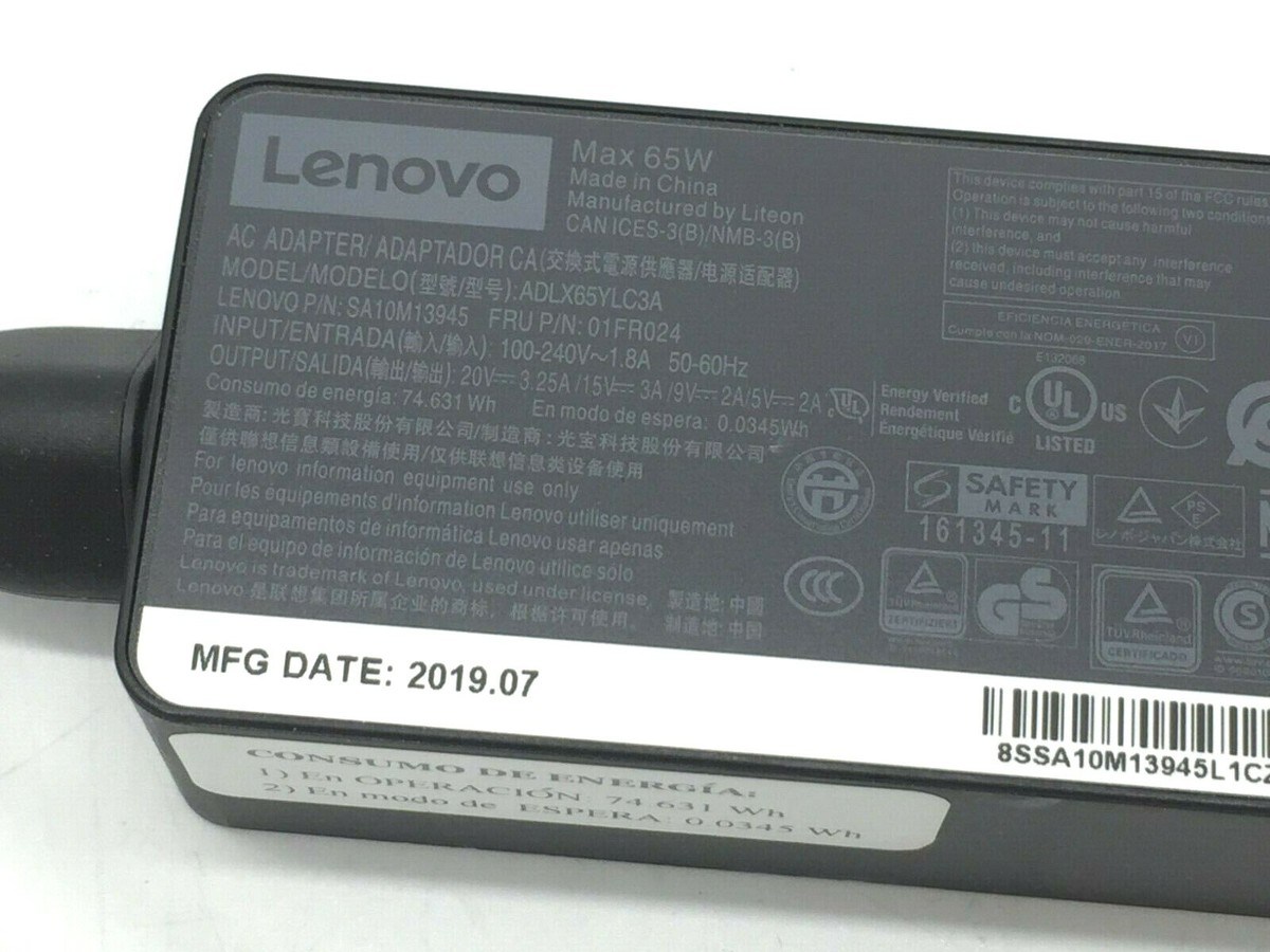 Cargador Lenovo 65w Usb-c T470 T480 T570 T580 Yoga 910-13ik | Cuotas Sin Interés - Foto 7