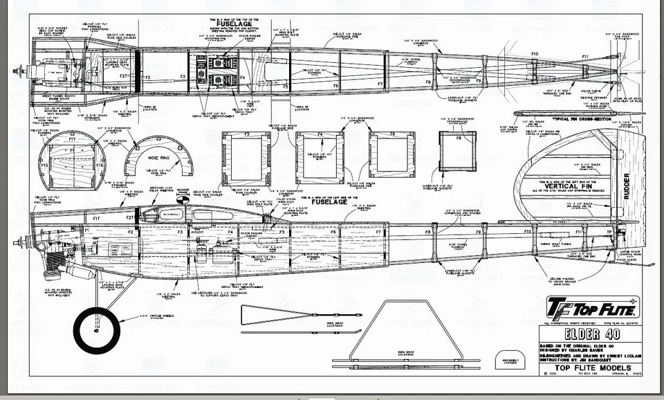 Elder 40 /  RC Airplane Digital  Plans & Templates and building manual  - Image 4 of 4
