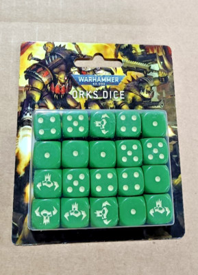  WARHAMMER 40K - ORK DICE - NIB - OOP  