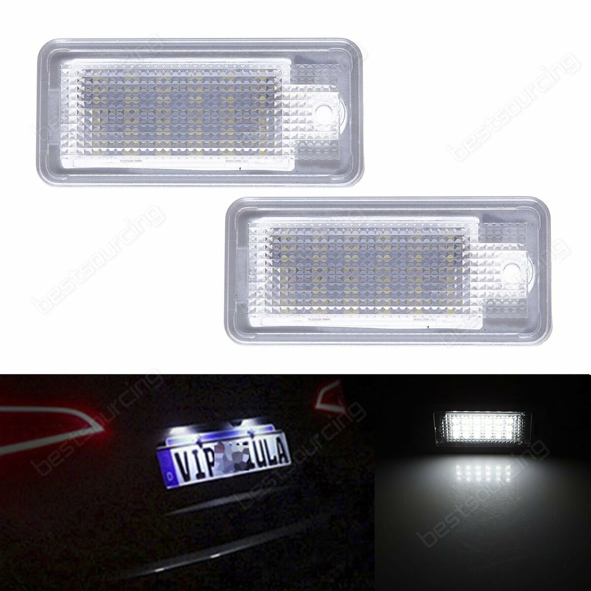 LED Kennzeichenbeleuchtung ohne Fehlermeldung Eintragungsfrei passend für Audi  A3 S3 A4 RS4 8E 8H B7 : : Auto & Motorrad