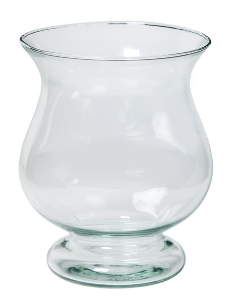 INNA-Glas Glas Pokalvase Zaniye Mit Fuß, Transparent, 20 Cm, Ø 17 Cm-image