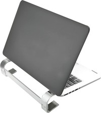 Laptop Stand for Desk Ergonomic Riser Portable Aluminum Holder Silver