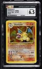 CGC 6.5 Charizard 4/102 Set Base Holo Carta Pokemon