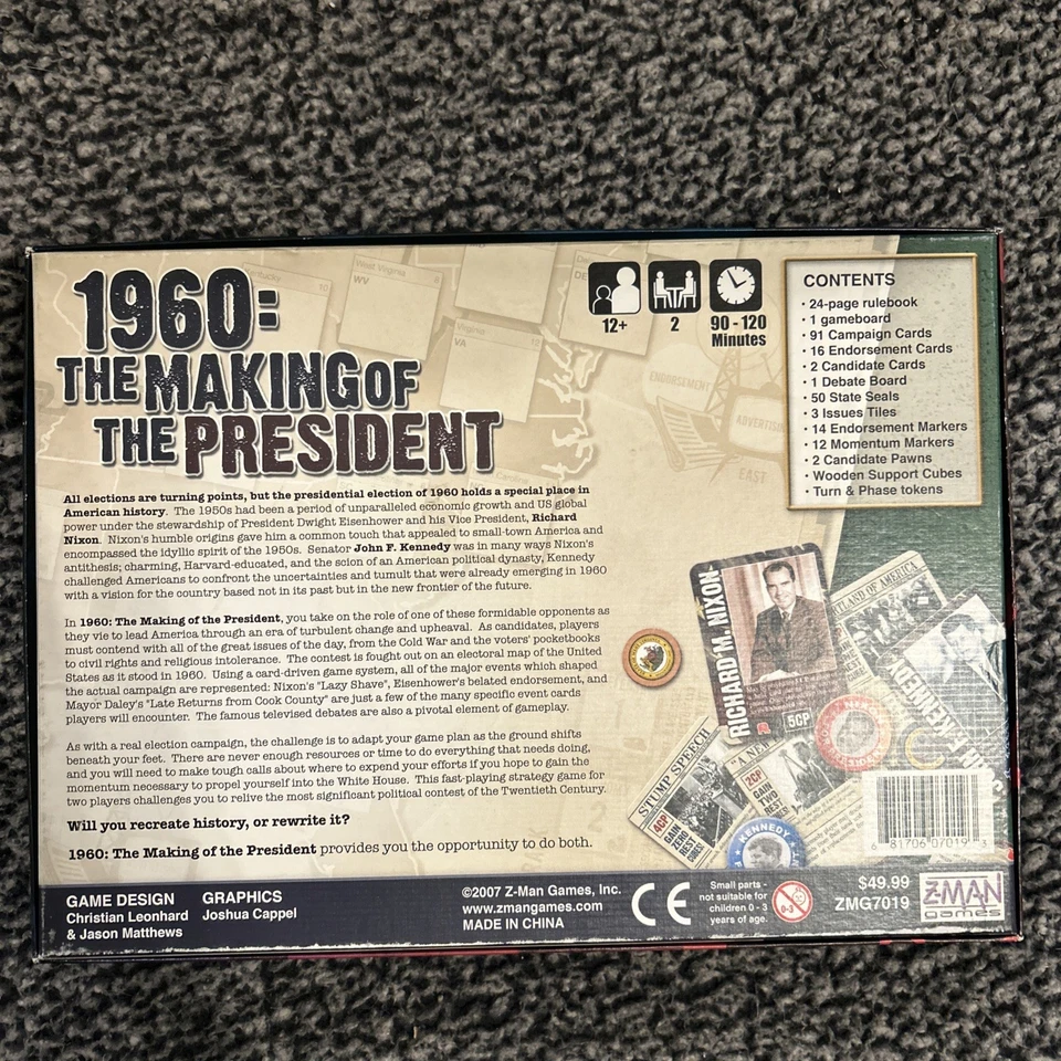 1960 年总统制作:Z-Man 游戏:来自游戏收藏家庄园 — 第 2/3 张图片