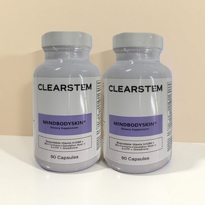  CLEARSTEM MindBodySkin 2 Pack 180 Capsules Acne Supplement Hormonal Skin Care