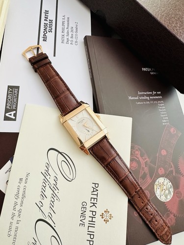 Men’s Patek Philippe Gondolo Ref 5111R-001 18k Rose Gold Watch ~ Box & Papers