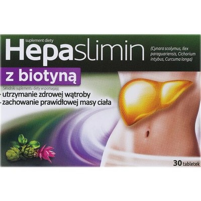 Food supplement ''Hepaslimin with biotin'' Aflofarm Hepaslimin With Biotin 30 pcs.