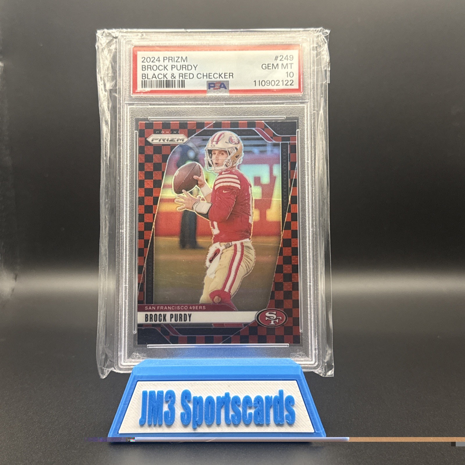 2024 Prizm Brock Purdy Black and Red Checker #249 49ers PSA 10