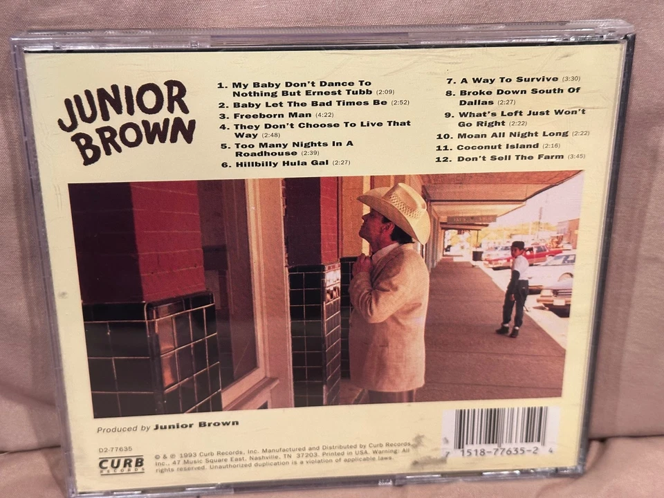 Lot of 2 Junior Brown CDs: 12 Shades of Brown & Long Walk Back (sealed) XLNT! — 第 3/3 张图片