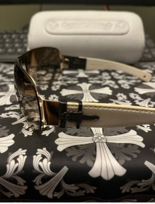 AUTHENTIC! Chrome Hearts White Deviant Sunglasses