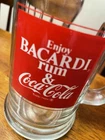 Vintage 1978 BACARDI RUM and COKE 5.5" Glass Mug